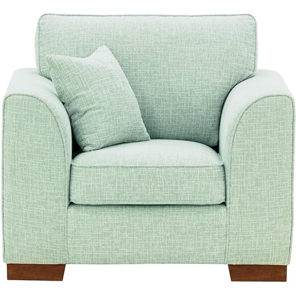 Avos Armchair, celadon, Leg colour: dark oak