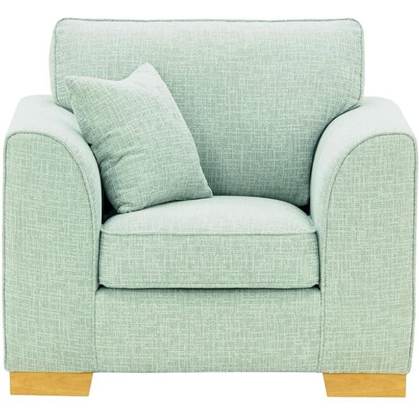 Avos Armchair, celadon, Leg colour: like oak