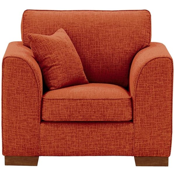 Avos Armchair, burnt orange, Leg colour: dark oak