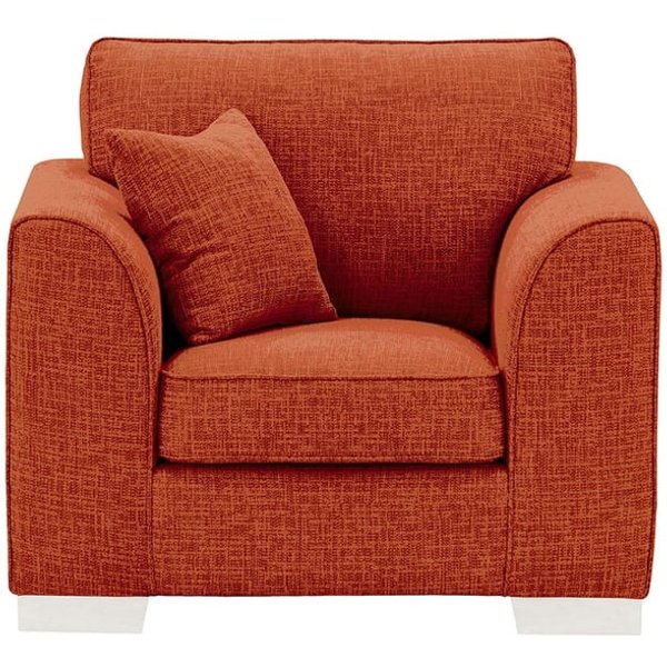 Avos Armchair, burnt orange, Leg colour: white