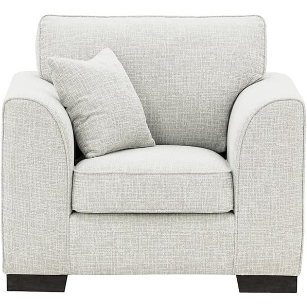 Avos Armchair, chalk, Leg colour: black