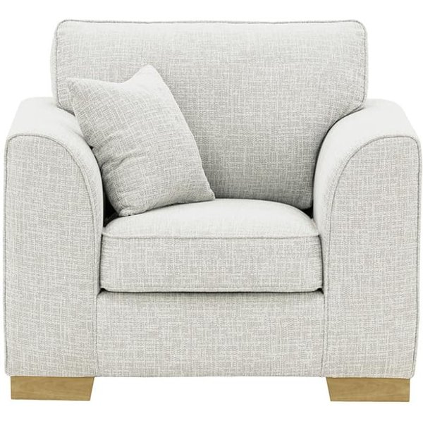 Avos Armchair, chalk, Leg colour: wax black