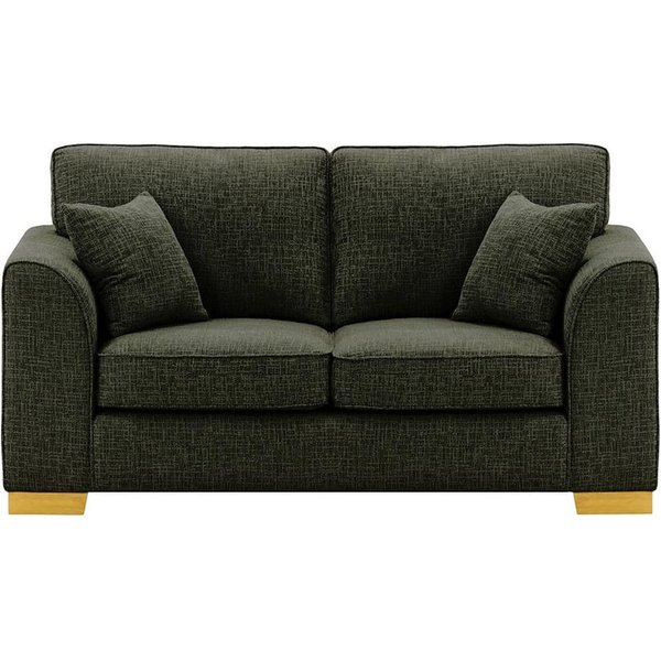 Avos 2 Seater Sofa, mid grey, Leg colour: like oak