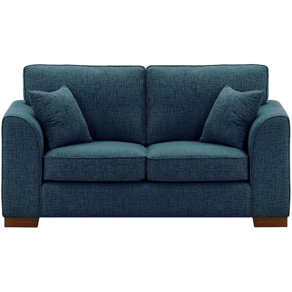 Avos 2 Seater Sofa, teal, Leg colour: dark oak