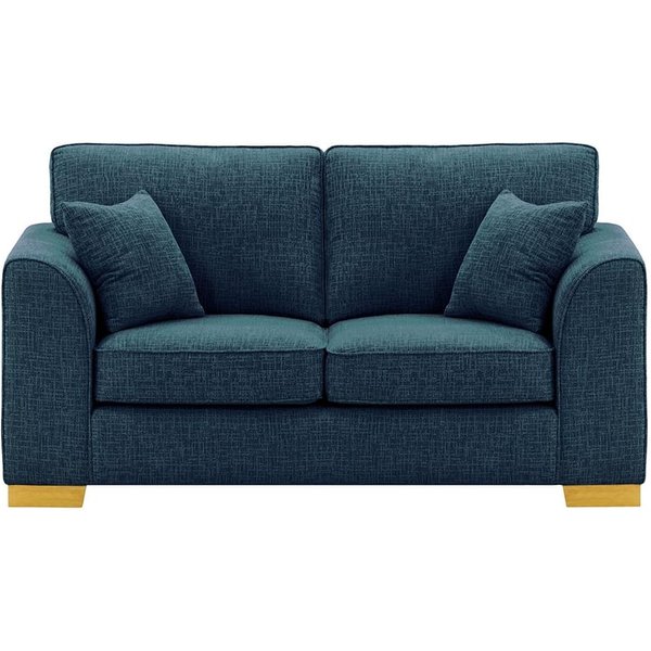 Avos 2 Seater Sofa, teal, Leg colour: like oak