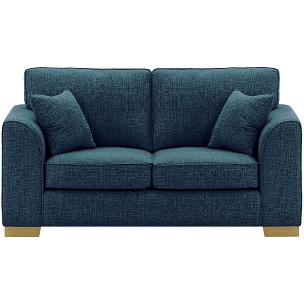 Avos 2 Seater Sofa, teal, Leg colour: wax black