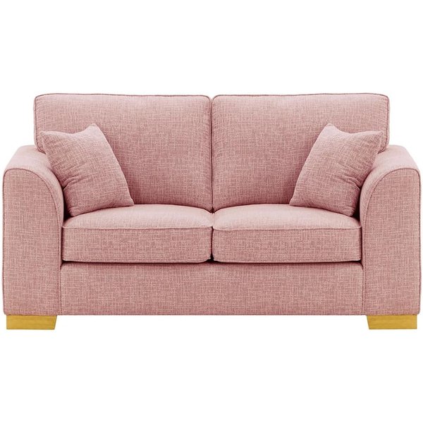 Avos 2 Seater Sofa, blush pink, Leg colour: like oak