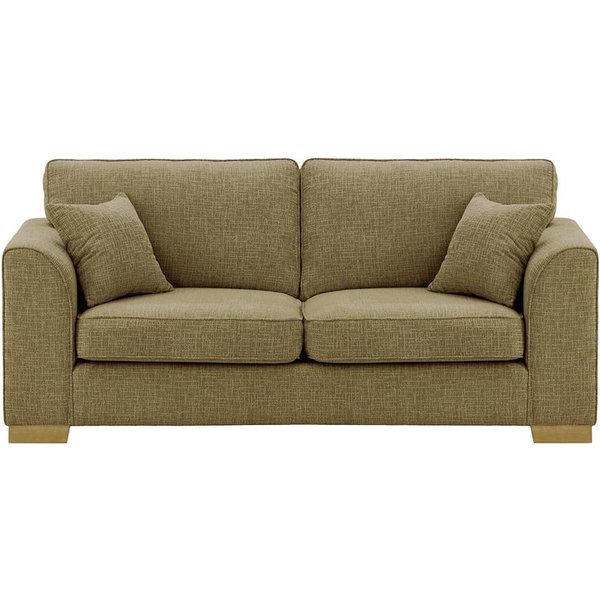 Avos 3 Seater Sofa, brown, Leg colour: wax black