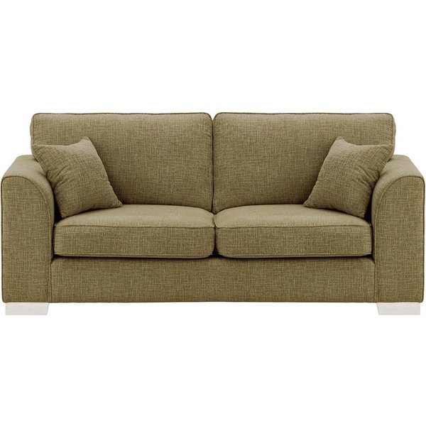 Avos 3 Seater Sofa, brown, Leg colour: white