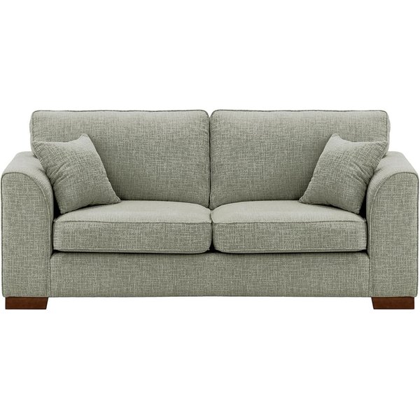 Avos 3 Seater Sofa, grey, Leg colour: dark oak