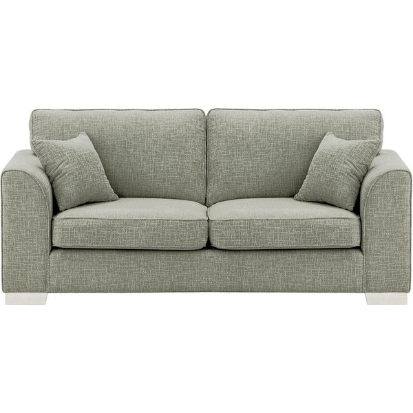 Avos 3 Seater Sofa, grey, Leg colour: white