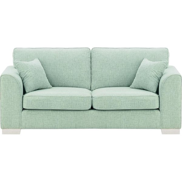 Avos 3 Seater Sofa, celadon, Leg colour: white