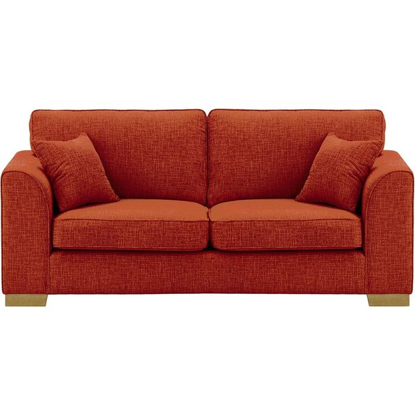 Avos 3 Seater Sofa, burnt orange, Leg colour: wax black