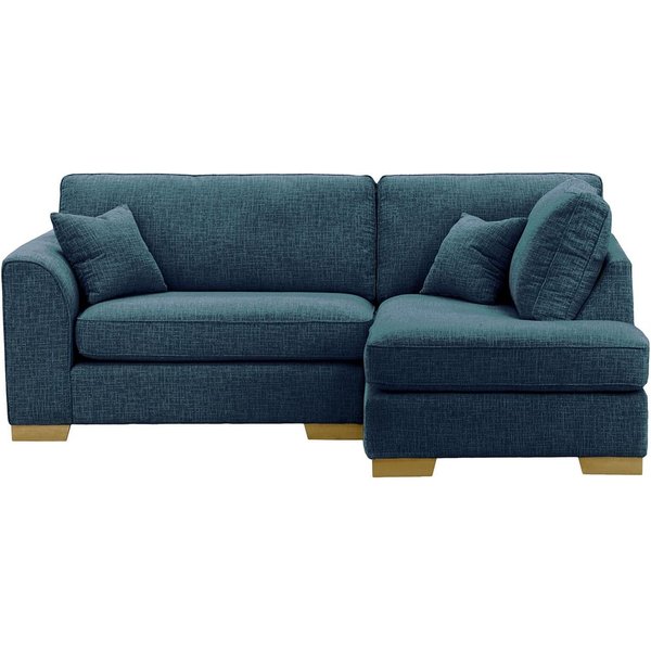 Avos Right Hand Corner Sofa, teal, Leg colour: wax black