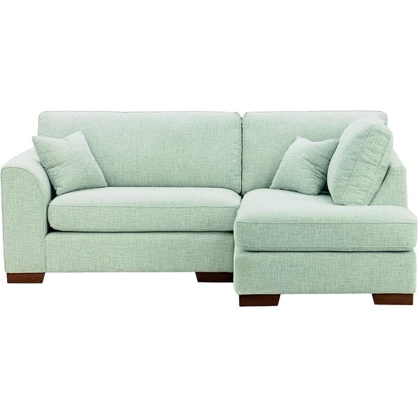 Avos Right Hand Corner Sofa, celadon, Leg colour: dark oak