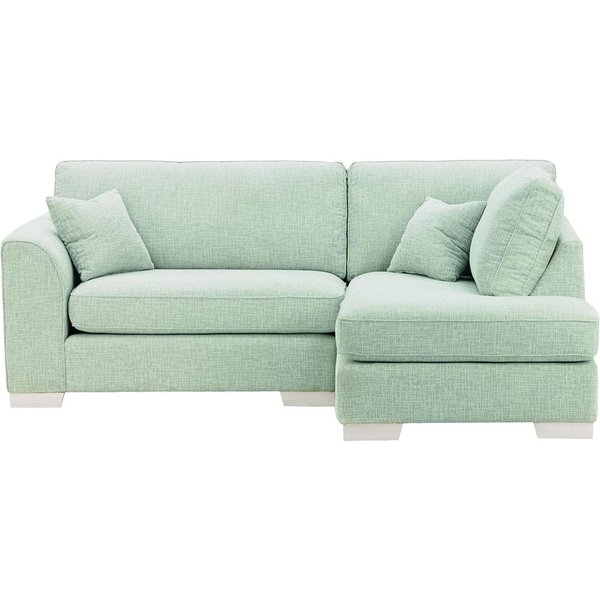 Avos Right Hand Corner Sofa, celadon, Leg colour: white