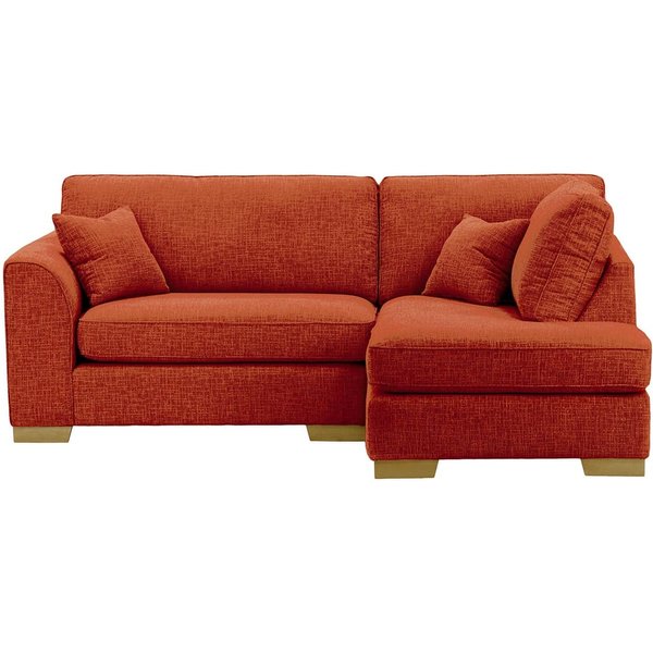 Avos Right Hand Corner Sofa, burnt orange, Leg colour: wax black