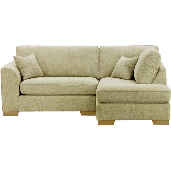 Avos Right Hand Corner Sofa, taupe, Leg colour: wax black