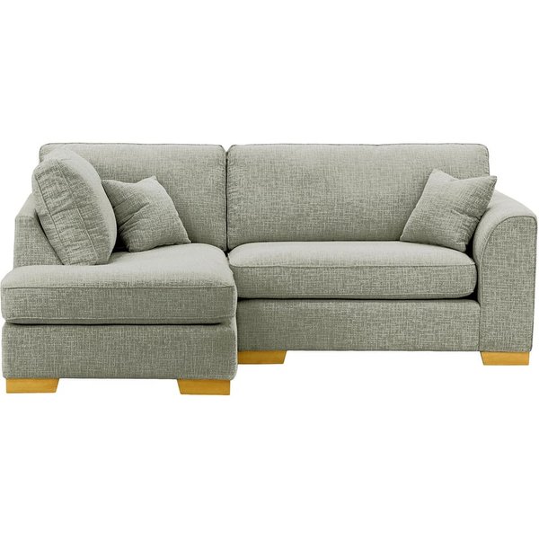 Avos Left Hand Corner Sofa, grey, Leg colour: like oak