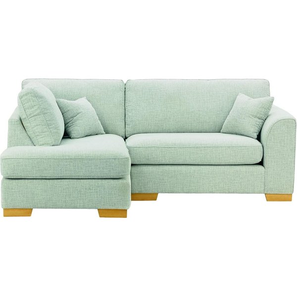 Avos Left Hand Corner Sofa, celadon, Leg colour: like oak