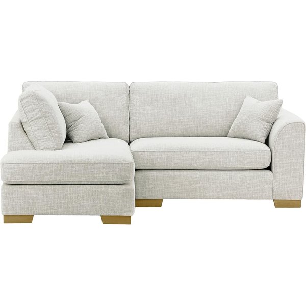 Avos Left Hand Corner Sofa, chalk, Leg colour: wax black