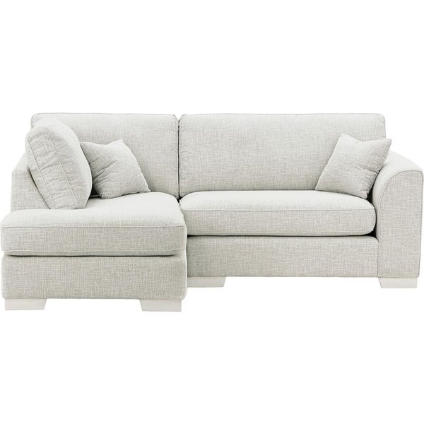 Avos Left Hand Corner Sofa, chalk, Leg colour: white