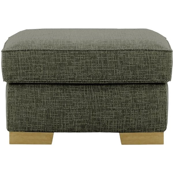 Avos Footstool, mid grey, Leg colour: wax black
