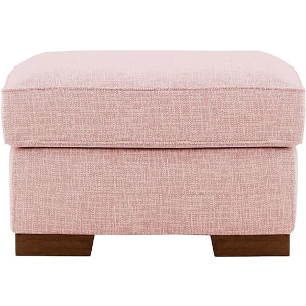 Avos Footstool, blush pink, Leg colour: dark oak