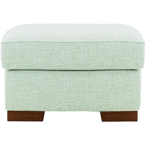 Avos Footstool, celadon, Leg colour: dark oak