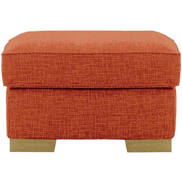 Avos Footstool, burnt orange, Leg colour: wax black
