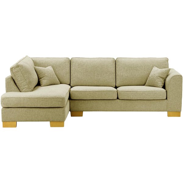 Avos Left Hand Corner Sofa Bed, taupe, Leg colour: like oak
