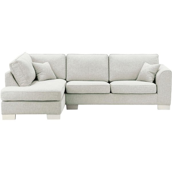 Avos Left Hand Corner Sofa Bed, chalk, Leg colour: white