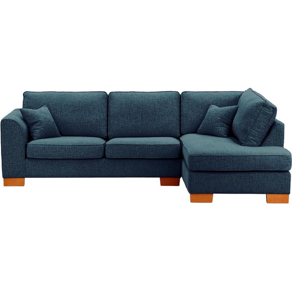 Avos Large Right Hand Corner Sofa, teal, Leg colour: aveo