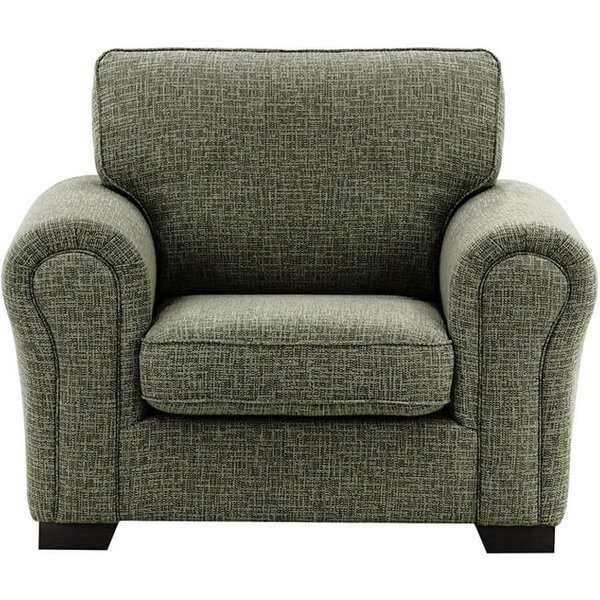 Bonna Armchair, mid grey, Leg colour: black