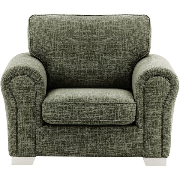 Bonna Armchair, mid grey, Leg colour: white