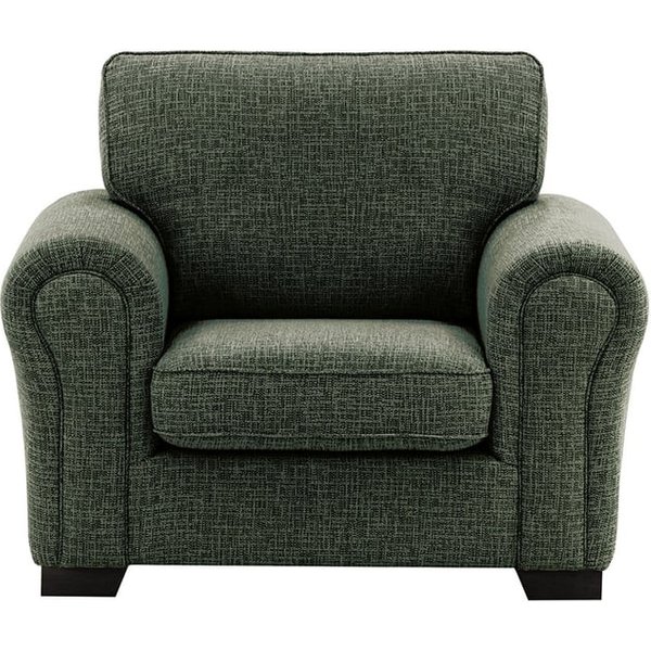 Bonna Armchair, charcoal, Leg colour: black