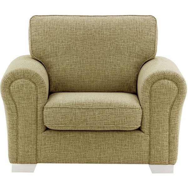 Bonna Armchair, brown, Leg colour: white