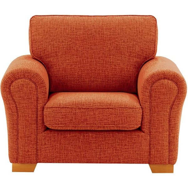 Bonna Armchair, burnt orange, Leg colour: aveo