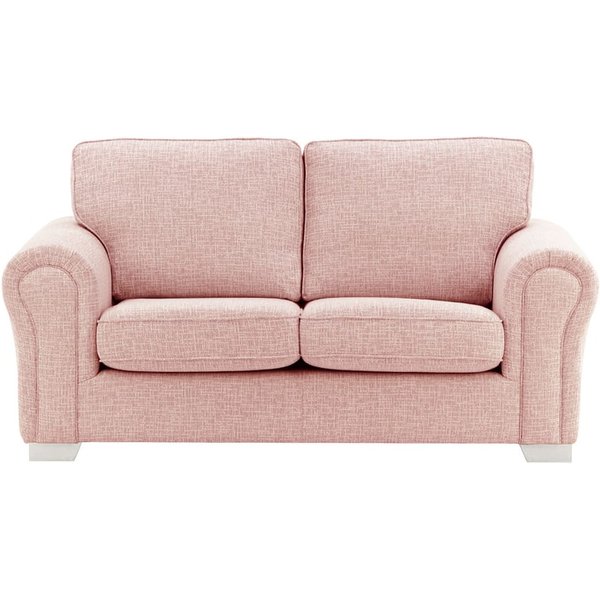 Bonna 2 Seater Sofa, blush pink, Leg colour: white