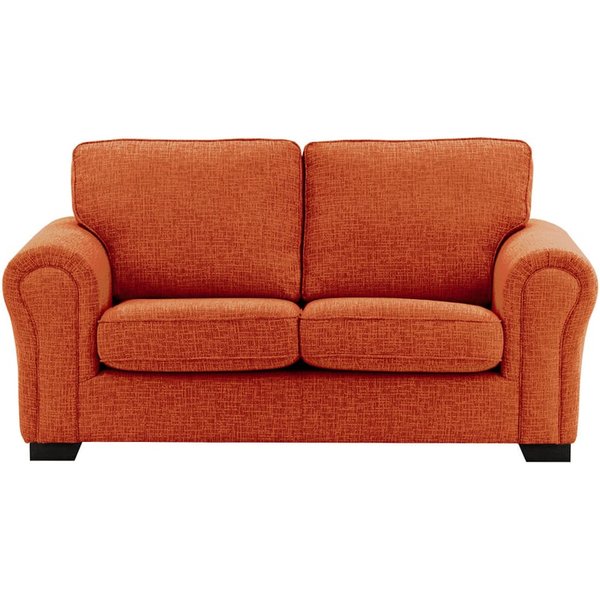 Bonna 2 Seater Sofa, burnt orange, Leg colour: black