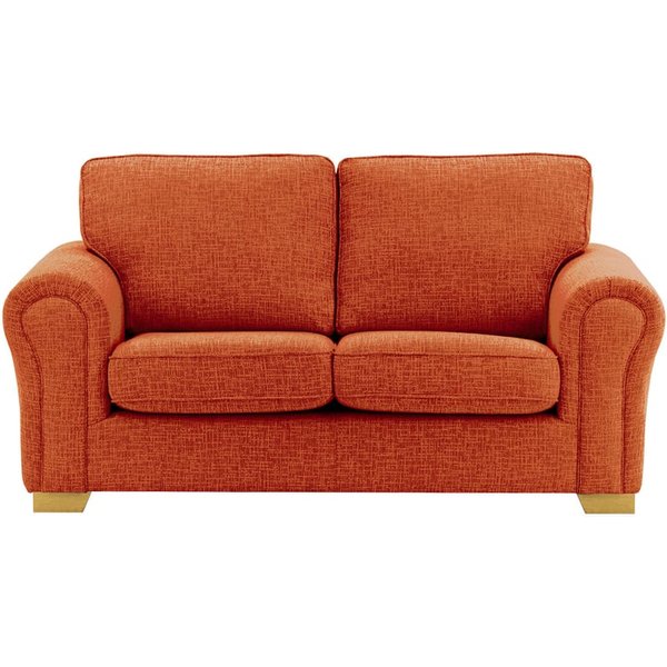 Bonna 2 Seater Sofa, burnt orange, Leg colour: like oak