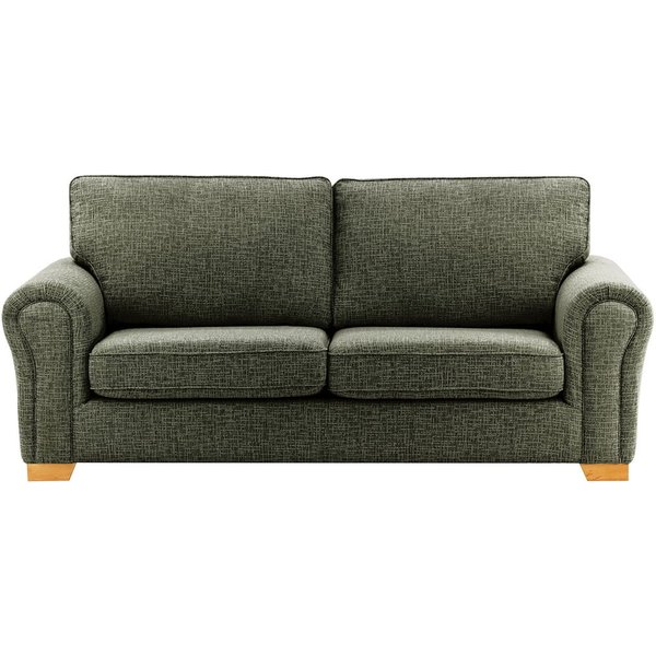 Bonna 3 Seater Sofa, mid grey, Leg colour: aveo