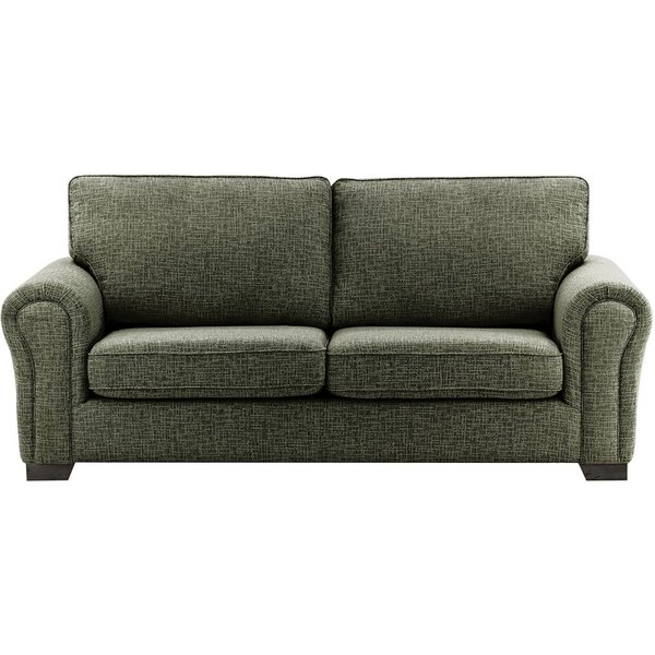 Bonna 3 Seater Sofa, mid grey, Leg colour: black