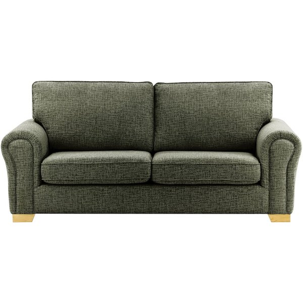 Bonna 3 Seater Sofa, mid grey, Leg colour: like oak
