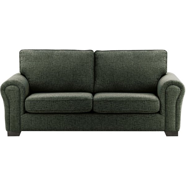 Bonna 3 Seater Sofa, charcoal, Leg colour: black