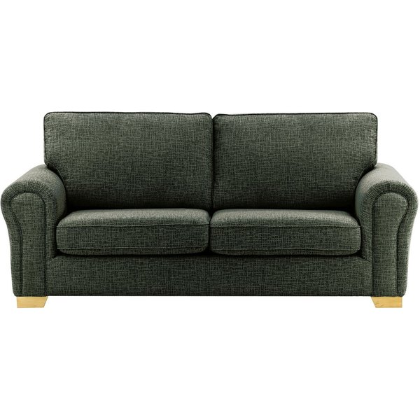 Bonna 3 Seater Sofa, charcoal, Leg colour: like oak
