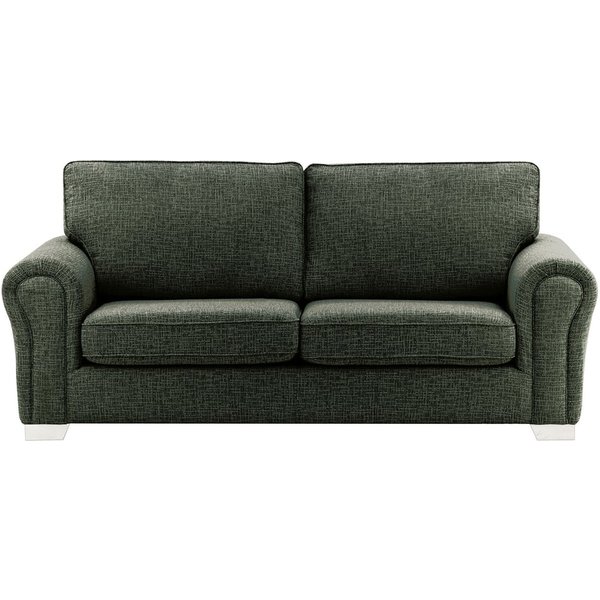 Bonna 3 Seater Sofa, charcoal, Leg colour: white