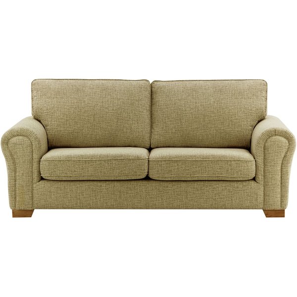 Bonna 3 Seater Sofa, brown, Leg colour: dark oak