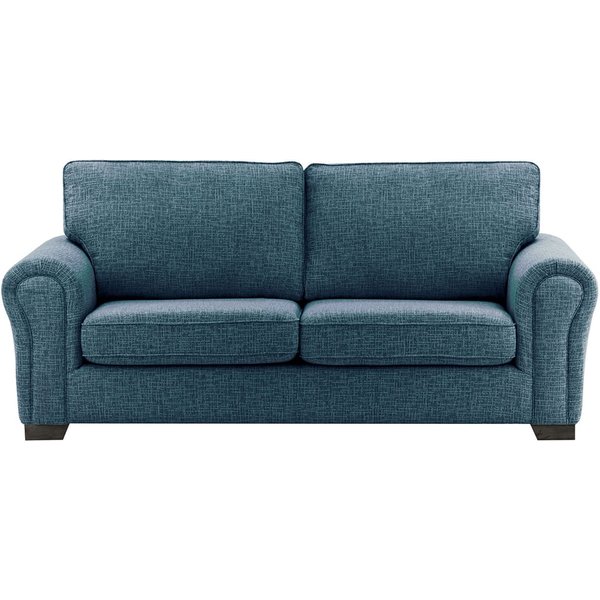 Bonna 3 Seater Sofa, teal, Leg colour: black