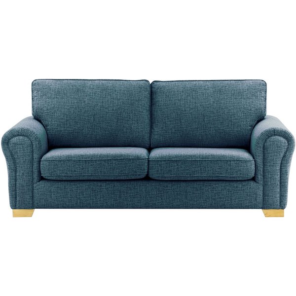 Bonna 3 Seater Sofa, teal, Leg colour: like oak